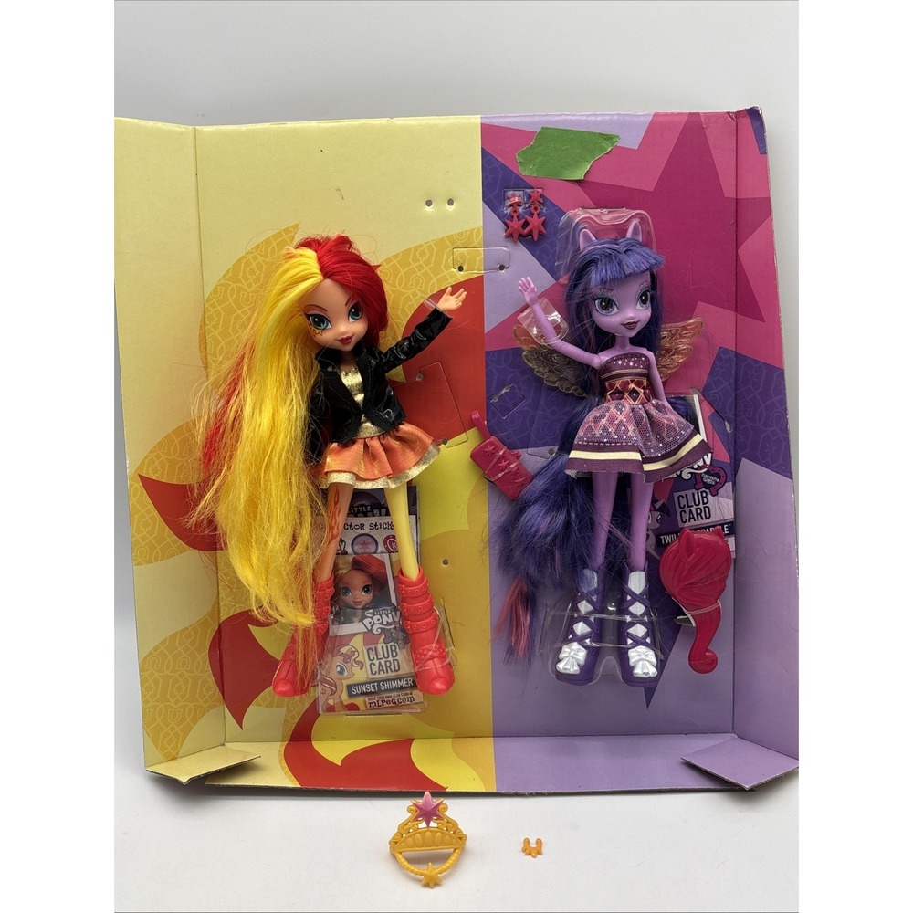 Vintage My Little Pony Equestria Girls Sunset Shimmer and Twilight Sparkle READ